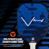 Recruit by ONIX Pickleball V4 Paddle For All Ages and Skill Levels, Polypropylene Honeycomb Core: Incredible Touch, Power, and Pop with Polypropylene Honeycomb Core