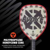 Onix Composite Evoke Tear Drop Pickleball Paddle Polypropylene Honeycomb Core: Incredible Touch, Power, and Pop with Polypropylene Honeycomb Core