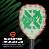 Onix Composite Evoke Tear Drop Pickleball Paddle Polypropylene Honeycomb Core: Incredible Touch, Power, and Pop with Polypropylene Honeycomb Core