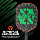 Onix Graphite Evoke XL Pickleball Paddle, Polypropylene Honeycomb Core: Incredible Touch, Power, and Pop with Polypropylene Honeycomb Core
