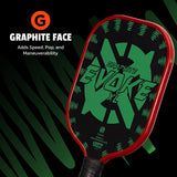 Onix Graphite Evoke XL Pickleball Paddle, Graphite Face: Adds Speed, Pop, and Maneuverability