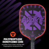 Onix Graphite Evoke XL Pickleball Paddle, Polypropylene Honeycomb Core: Incredible Touch, Power, and Pop with Polypropylene Honeycomb Core