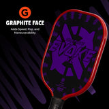 Onix Graphite Evoke XL Pickleball Paddle, Graphite Face: Adds Speed, Pop, and Maneuverability