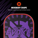Onix Graphite Evoke XL Pickleball Paddle, Widebody Shape: Offers the Largest Sweet Spot for Better Contact