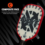 Onix Composite Evoke XL Pickleball Paddle, Composite Face: Composite Face Delivers Better Power and Touch to Shots