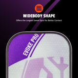 ONIX Composite Evoke Pro Pickleball Paddle, Widebody Shape: Offers the Largest Sweet Spot for Better Contact