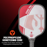 ONIX Composite Evoke Pro Pickleball Paddle, Polypropylene Honeycomb Core: Incredible Touch, Power, and Pop with Polypropylene Honeycomb Core