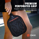 ONIX Evoke Premier Raw Carbon, Premium Perforated Grip, provides increased comfort, tackiness, and shock absorption