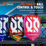ONIX Supercell 22mm Pickleball Paddle, Ultimate Ball Control & Touch: Innovative paddle offers seamless control and comfort