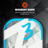 ONIX Z3 Pickleball Paddle, Widebody Shape: Offers the Largest Sweet Spot for Better Contact