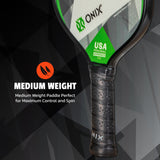 ONIX Z3 Pickleball Paddle, Medium Weight: Medium Weight Paddle Perfect for Maximum Control and Spin