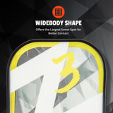 ONIX Z3 Pickleball Paddle, Widebody Shape: Offers the Largest Sweet Spot for Better Contact