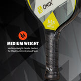 ONIX Z3 Pickleball Paddle, Medium Weight: Medium Weight Paddle Perfect for Maximum Control and Spin