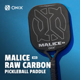 Malice Raw Carbon Fiber Open Throat Pickleball Paddle