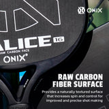 Malice Raw Carbon Fiber Open Throat Pickleball Paddle