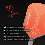 Hype X Pickleball Paddle orange graphic