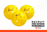 onix pickleball recruit outdoor balls yellow