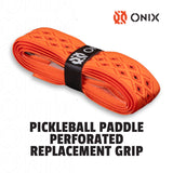 perforated replacement grip for pickleball paddles