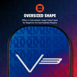 Recruit by ONIX Pickleball V3 Paddle For All Ages and Skill Levels, Oversized Shape: Offers a Calculated, Larger Sweet Spot for Beginner to Intermediate Players