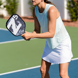 Z5 Mod Series Graphite Pickleball Paddle in womans hands lfiestyle mod-black