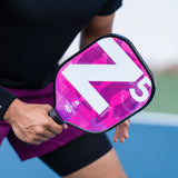 Z5 Mod Series Graphite Pickleball Paddle in guys hand lifestyle mod-pink