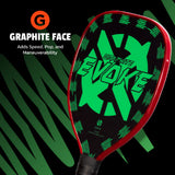 Onix Graphite Evoke Tear Drop Pickleball Paddle Graphite Face: Adds Speed, Pop, and Maneuverability