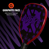 Onix Graphite Evoke Tear Drop Pickleball Paddle Graphite Face: Adds Speed, Pop, and Maneuverability