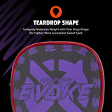 Onix Graphite Evoke Tear Drop Pickleball Paddle Teardrop Shape: Uniquely Balances Weight with Tear Drop Shape for Higher, More Accessible Sweet Spot