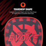 Onix Graphite Evoke Tear Drop Pickleball Paddle Teardrop Shape: Uniquely Balances Weight with Tear Drop Shape for Higher, More Accessible Sweet Spot
