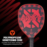Onix Graphite Evoke Tear Drop Pickleball Paddle Polypropylene Honeycomb Core: Incredible Touch, Power, and Pop with Polypropylene Honeycomb Core