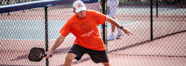 ONIX pro pickleball player Jim Hackenberg playing with Outbreak paddle