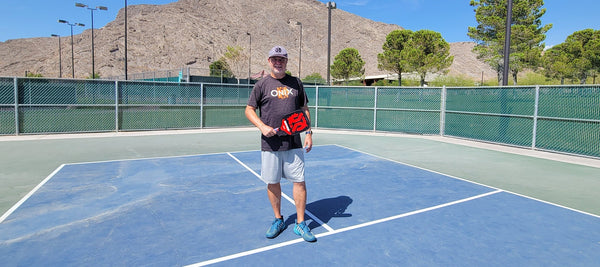 ONIX pro pickleball player Steve Cole playing with the Evoke Premier paddle