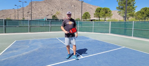 ONIX pro pickleball player Steve Cole playing with the Evoke Premier paddle