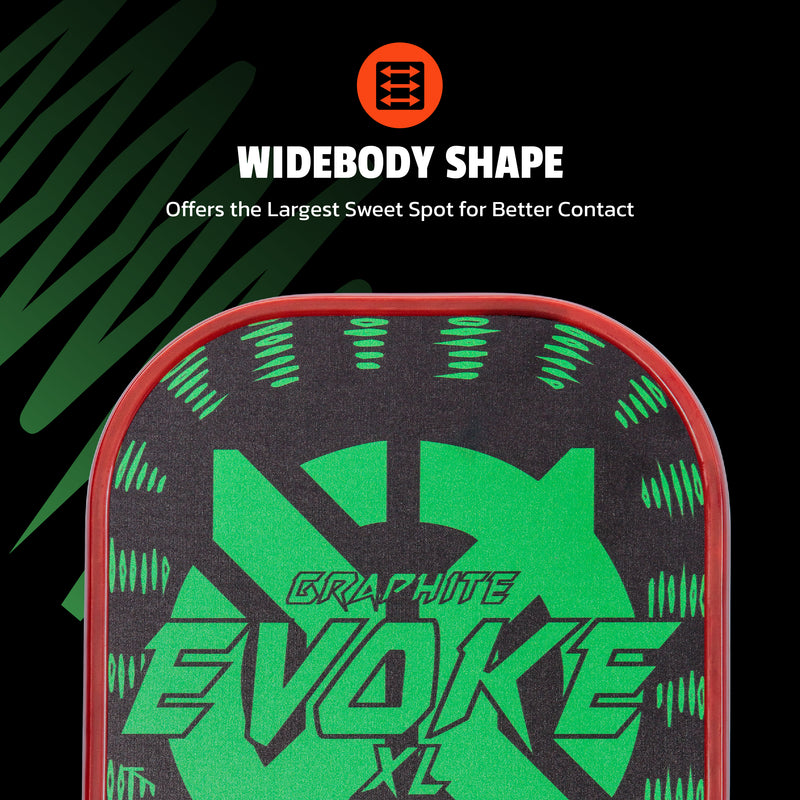 Onix Graphite Evoke XL Pickleball Paddle, Widebody Shape: Offers the Largest Sweet Spot for Better Contact
