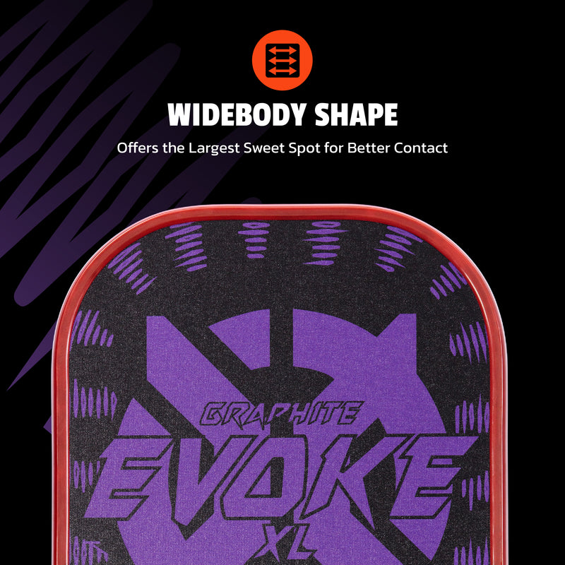 Onix Graphite Evoke XL Pickleball Paddle, Widebody Shape: Offers the Largest Sweet Spot for Better Contact