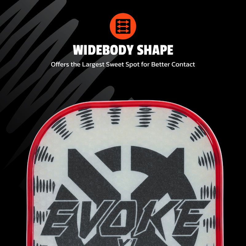 Onix Composite Evoke XL Pickleball Paddle, Widebody Shape: Offers the Largest Sweet Spot for Better Contact