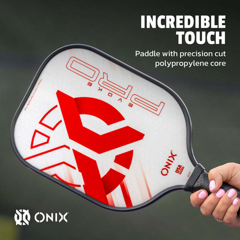 onix pickleball evoke pro paddle red incredible touch
