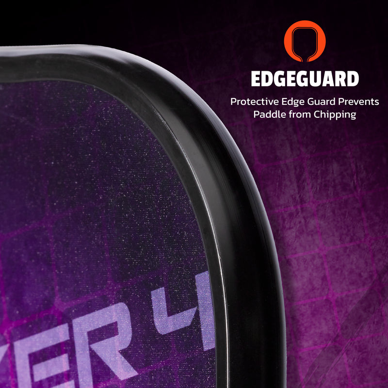 ONIX Graphite Stryker 4 Pickleball Paddle - Purple, Edge Guard: Protective Edge Guard Prevents Paddle from Chipping