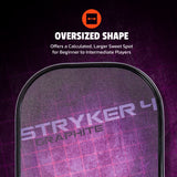 ONIX Graphite Stryker 4 Pickleball Paddle - Purple, Oversized Shape: Offers a Larger Sweet Spot for Beginner to Intermediate Players