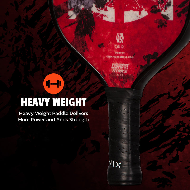 Onix Vertex Pickleball Paddle, Heavy Weight: Heavy Weight Paddle More Power and Adds Strength