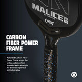 Malice DB Open Throat Raw Carbon Fiber Pickleball Paddle