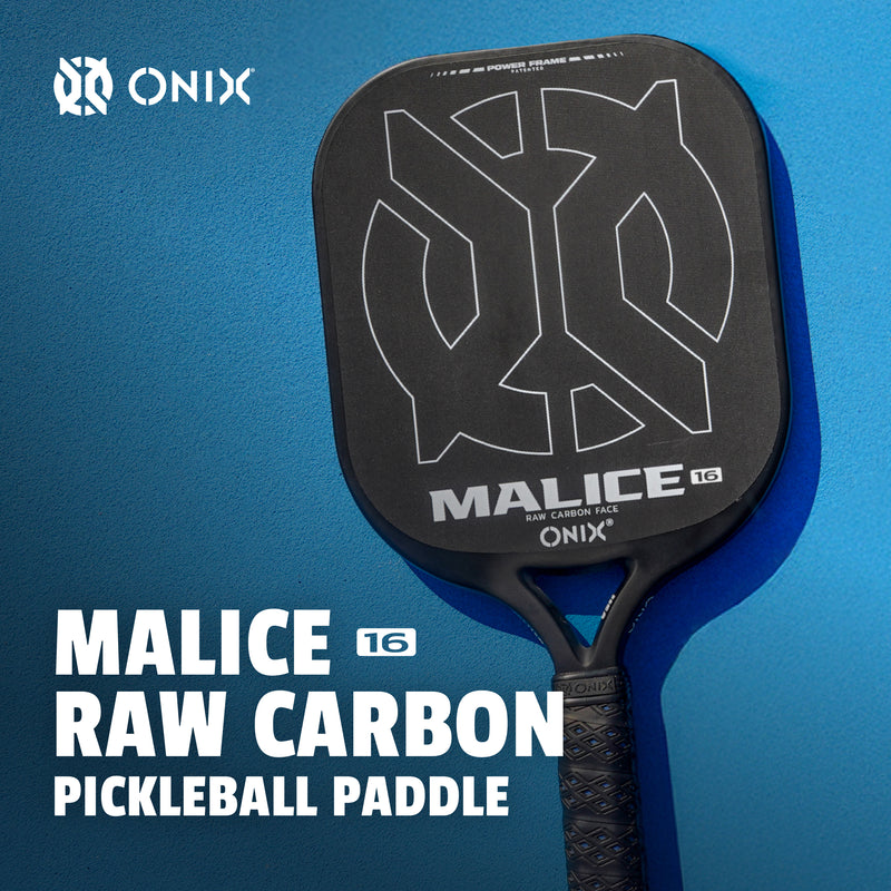 Malice Raw Carbon Fiber Open Throat Pickleball Paddle