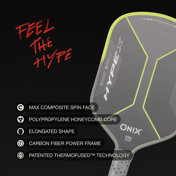 Hype X Pickleball Paddle gray graphic