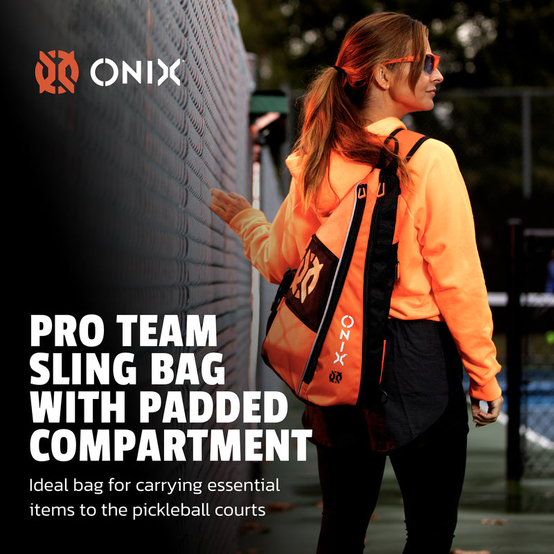 pro team sling bag from onix pickleball padded compartment pockets 