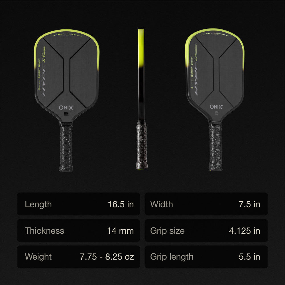 Hype X Pro Raw Carbon Pickleball Paddle | Onix Pickleball