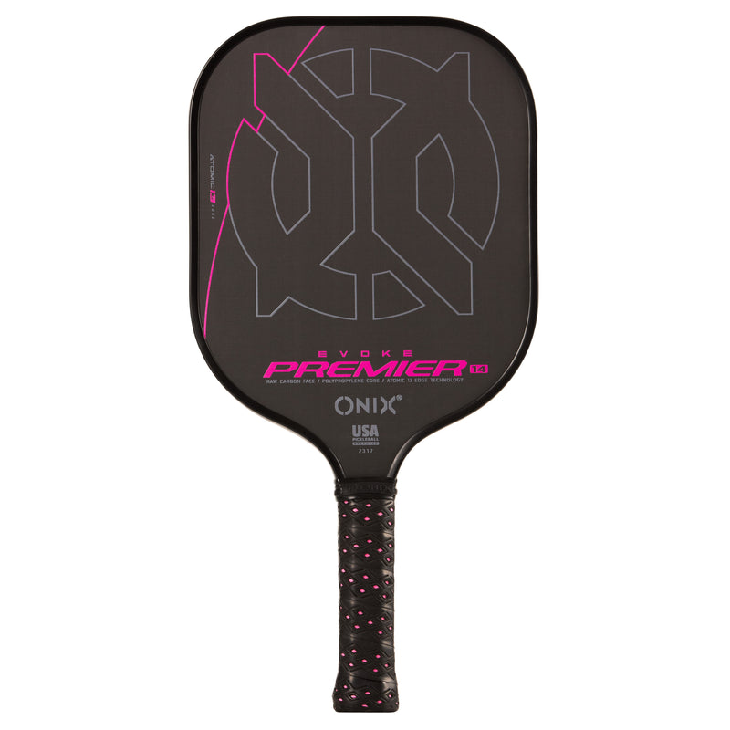 ONIX Evoke Premier Raw Carbon 14 pickleball racquet