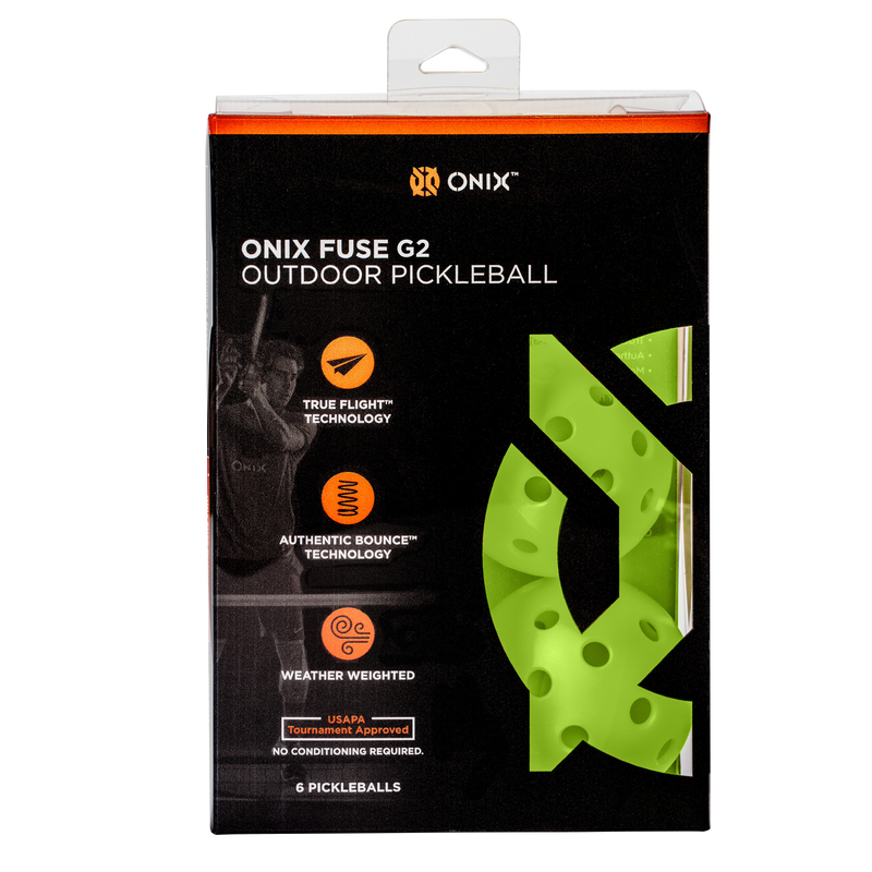 ONIX Fuse G2 Outdoor Pickleball Balls (6 Pack) Green