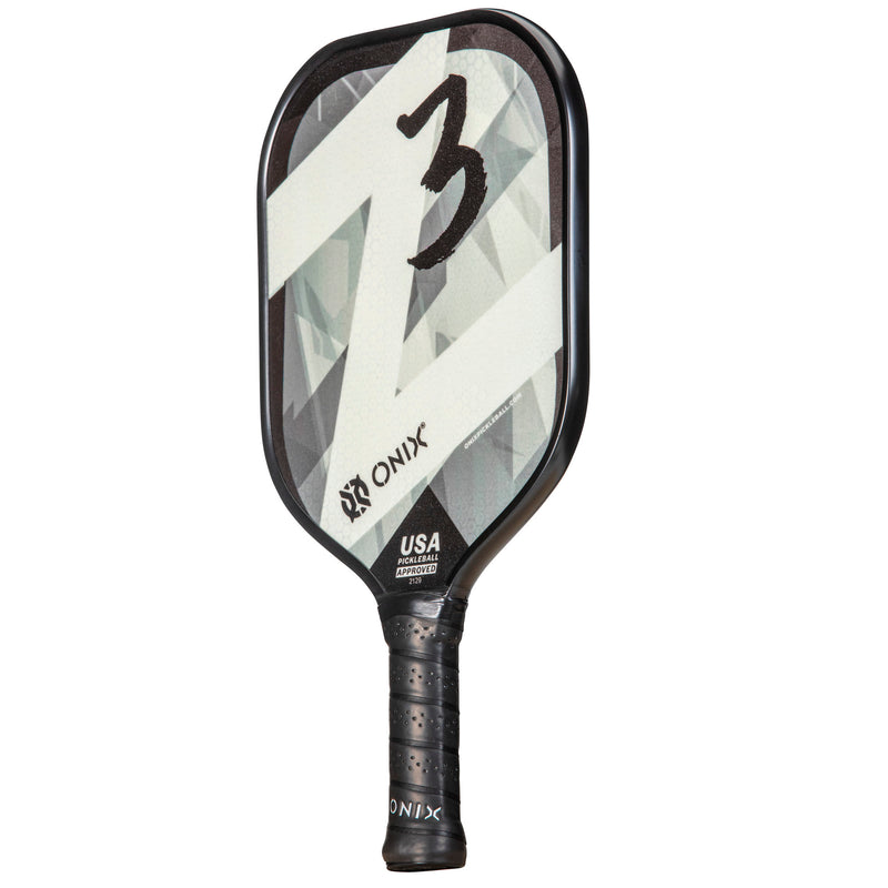 ONIX Z3 Pickleball Paddle Angled Front View - Black - USA Pickleball Approved