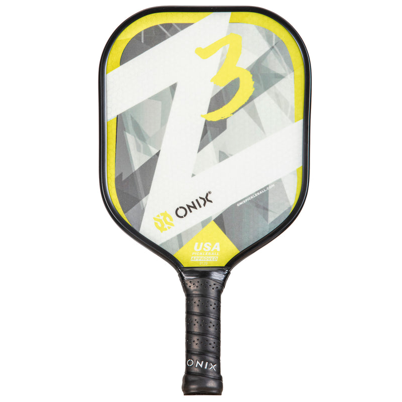 ONIX Z3 Pickleball Paddle Front View - Yellow