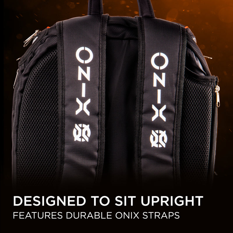 ONIX Pickle ball Backpack - Designed to sit upright features durable ONIX straps